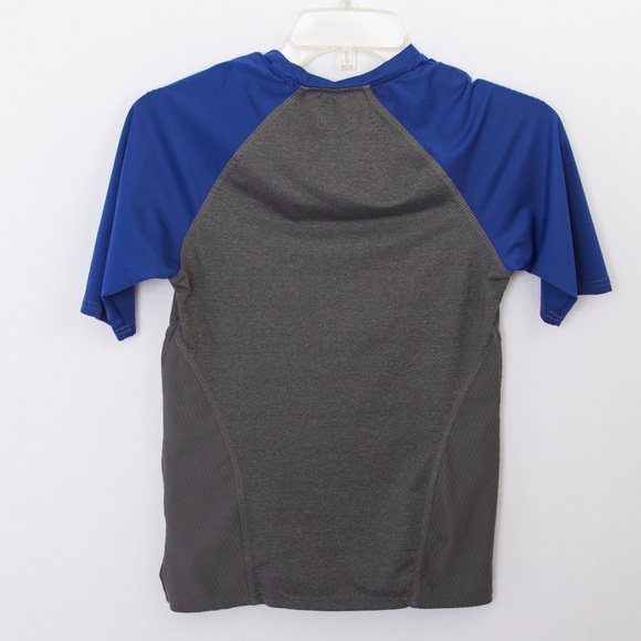 Rawlings Heat Fusion Power Balance 3/4 sleeve top gray and blue in Adult small - Picture 2 of 6